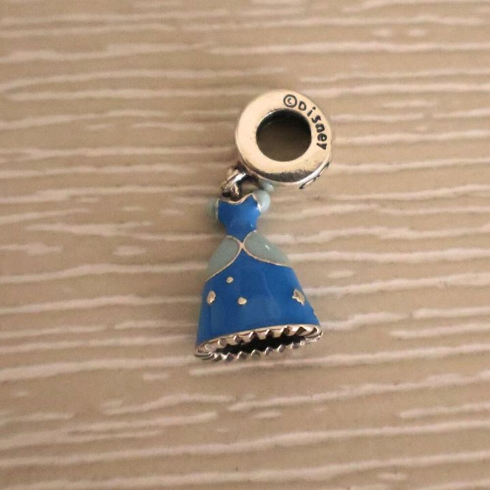 Pandora Disney Cinderella Blue Dress Dangle Charm